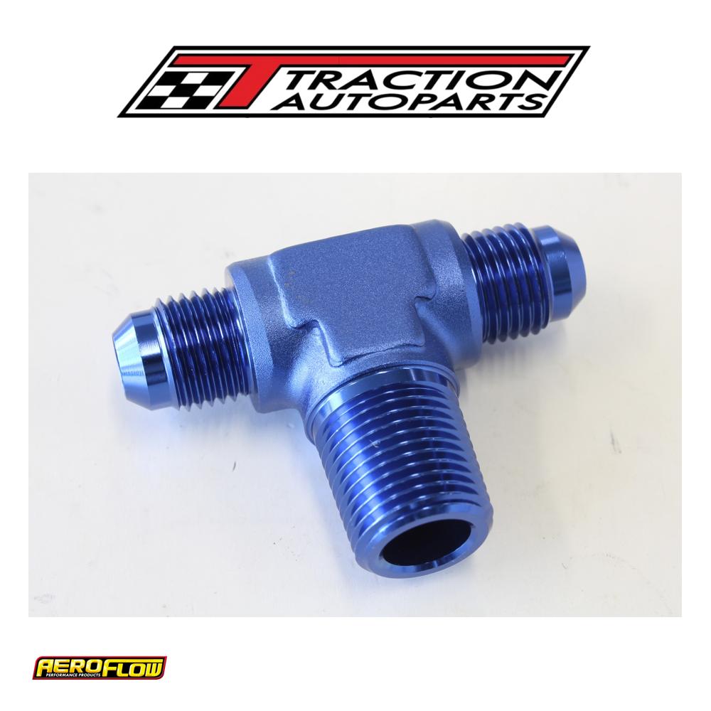 Tee -6 an With 3/8" Npt On Sideblue An Tee With Npt On Side