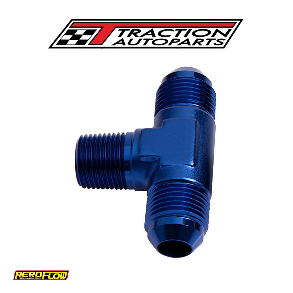 Tee -8 an With 3/8" Npt On Sideblue An Tee With Npt On Side