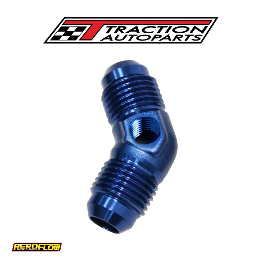 Male -8 45 Deg Union With 1/8"port Blue