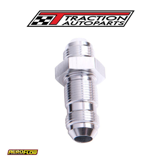 Straight Bulkhead -16 an Silver Bulkhead Nut Seperate