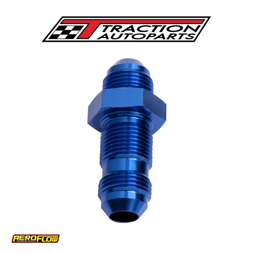 Straight Bulkhead -20 an Blue Bulkhead Nut Seperate