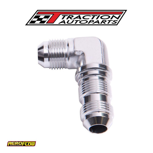 90 Deg Bulkhead -12 an Silver Bulkhead Nut Seperate