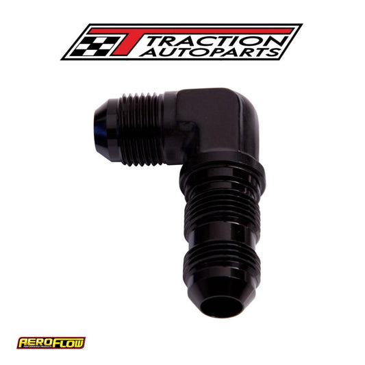 90 Deg Bulkhead -16 an Black Bulkhead Nut Seperate