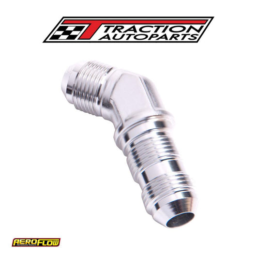 45 Deg Bulkhead -20 an Silver Nut Seperate