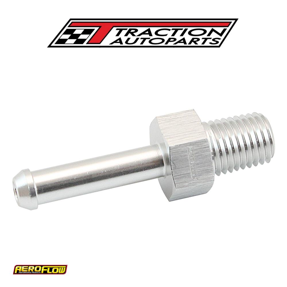 Male 1/16" Npt To 3/16" Barb Silver Straight Male To Male
