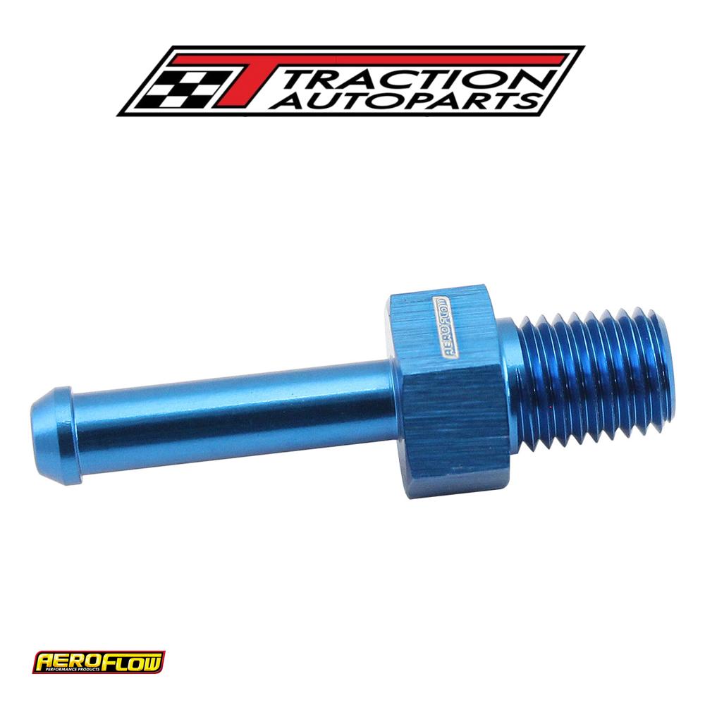 Male 1/16" Npt To 3/16" Barb Blue Straight Male To Male