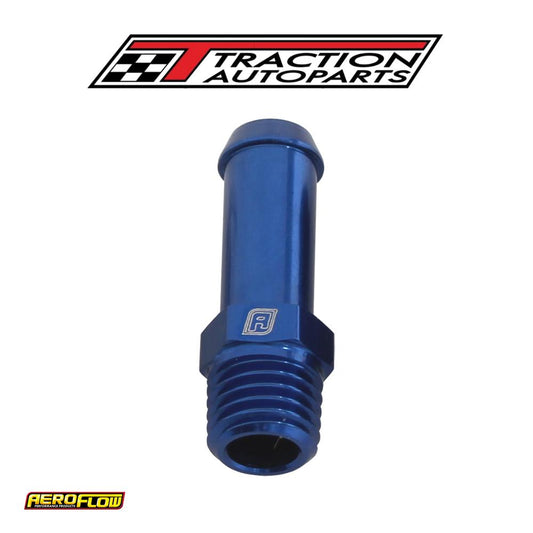 Male 1/16" Npt To 1/4" Barb Blue Straight Male To Male