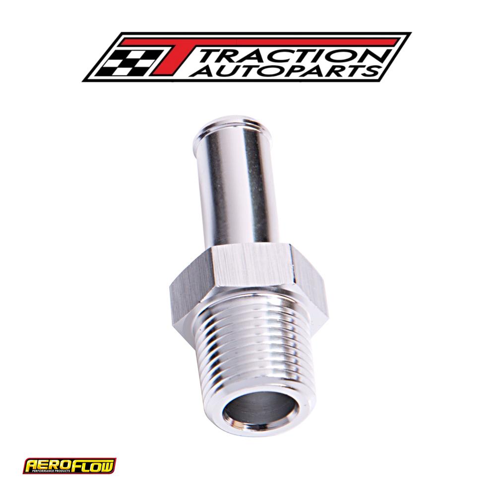 Male 1/2" Npt To 3/4" Barb Silver Straight Male To Male