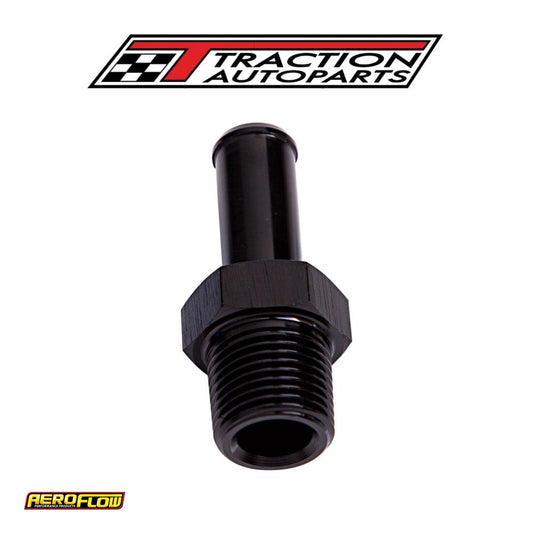 Male 1/2" Npt To 5/8" Barb Black Straight Male To Male