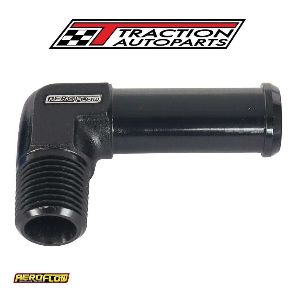 90 Deg 1/8" Npt To 3/8" Barb Black 90 Deg Male To Male