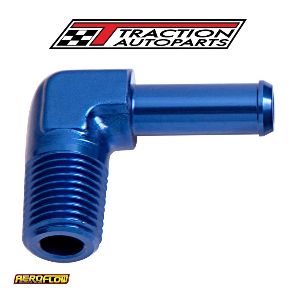 90 Deg 1/8" Npt To 5/16" Barb Blue 90 Deg Male To Male