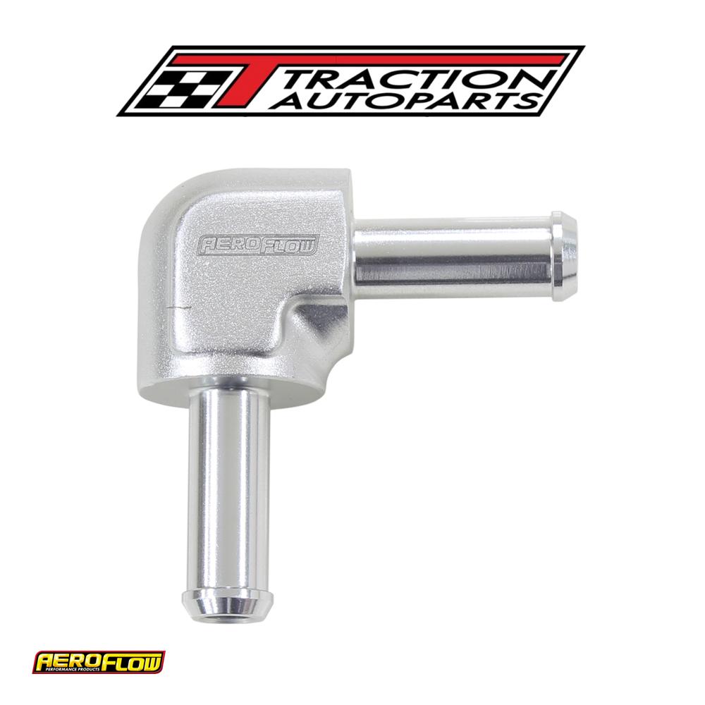 90 Degree 3/8" Barb Both Ends Silver 3/8" / 9.52 mm Barbs