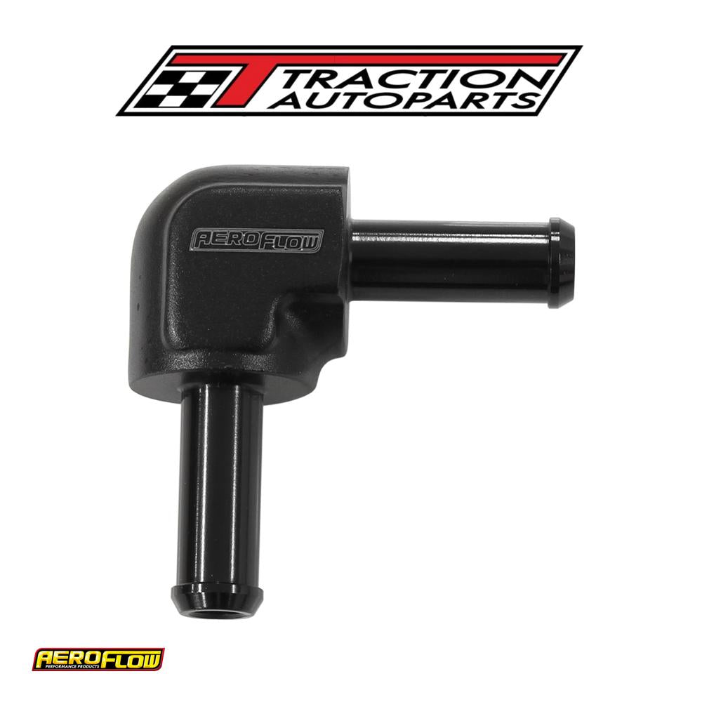 90 Degree 1/2" Barb Both Ends Black 1/2" / 12.7 mm Barbs