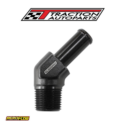 45 Deg 3/8" Npt To -8 100/450 Series Briaded Hose An Size