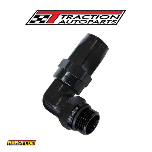 90 Deg -6 Hose To Male -4 Thread Black