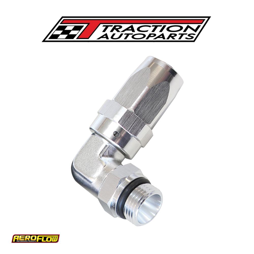 90 Deg -16 Orb To -12 an Hose Silver Swivel