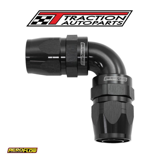 90 Deg -8 an To -8 an Cutter Full Flow Hose Ends Black