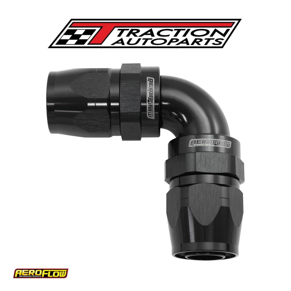 90 Deg -20 an To -20 an Cutter Full Flow Hose Ends Black