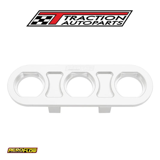 Billet Bulkhead Plate 3 Port Modular Universal Polished An Ac Aeroflow - Af 88-2020