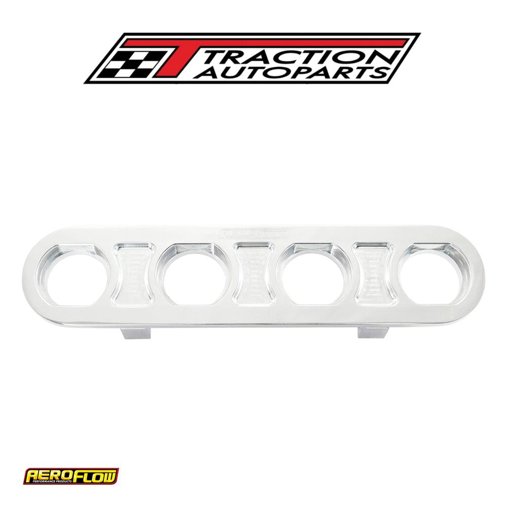 Billet Bulkhead Plate 4 Port Modular Universal Polished An Ac Aeroflow - Af 88-2021