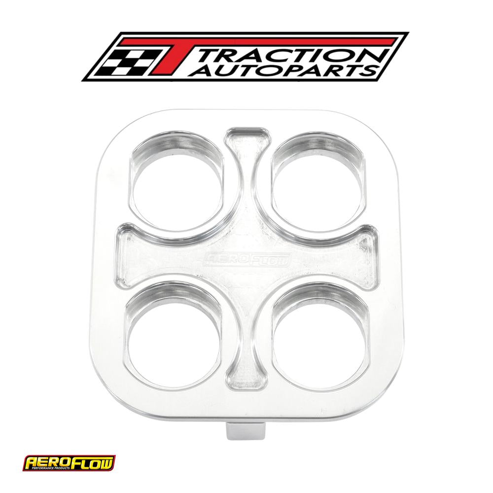 Billet Bulkhead Plate 4 Port Square Modular Universal Pol An Ac Aeroflow - Af 88-2021