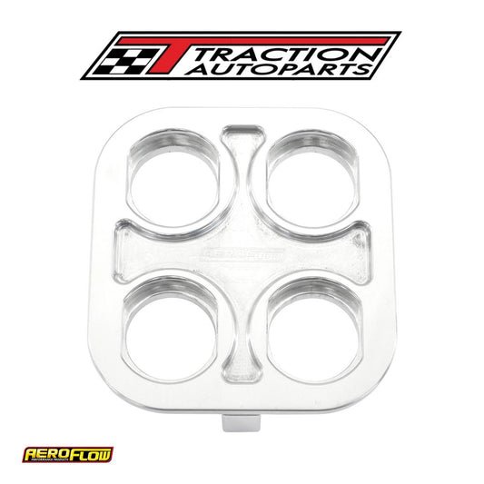 Billet Bulkhead Plate 4 Port Square Modular Universal Pol An Ac Aeroflow - Af 88-2021