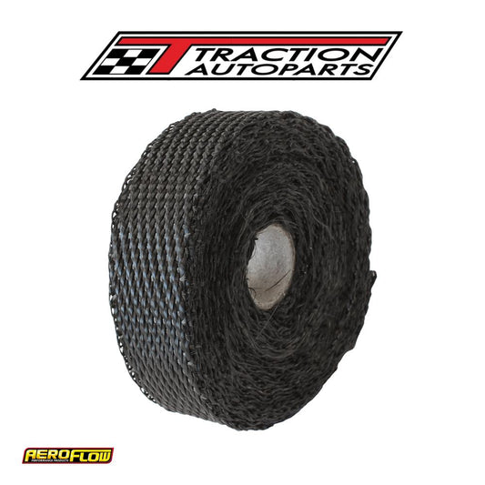 Exhaust Insulation Wrap 1"x 15 ft 15 Foot Black Titanium Roll