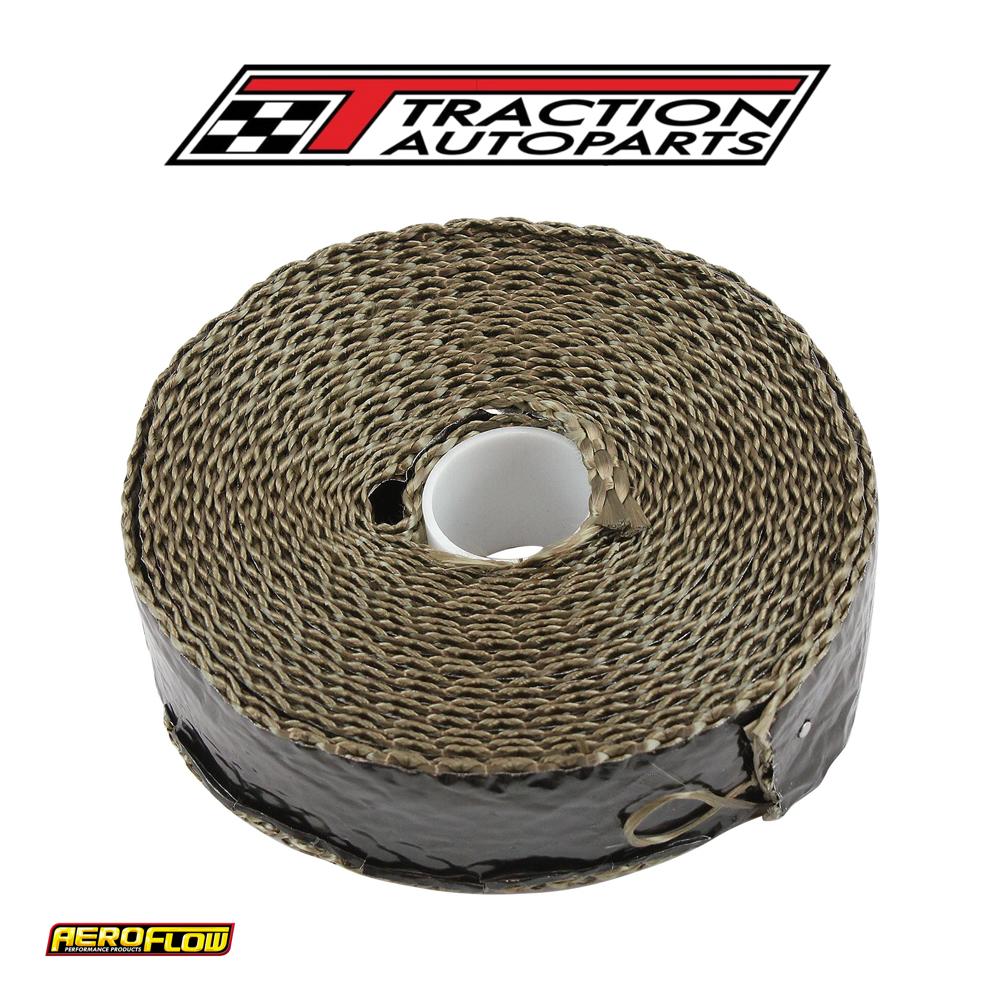 Titanium Aluminised Exhaust Wrap Insulation 1" X 50 ft Rollblack Foil Aeroflow Af 91-3016