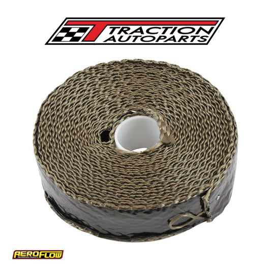 Titanium Aluminised Exhaust Wrap Insulation 1" X 50 ft Rollblack Foil Aeroflow Af 91-3016
