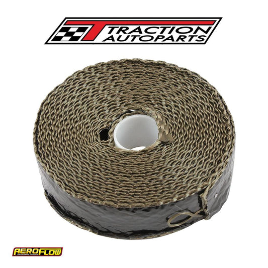Titanium Aluminised Exhaust Wrap Insulation 1" X 15 ft Rollblack Foil Aeroflow Af 91-3018