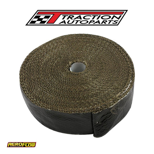Titanium Aluminised Exhaust Wrap Insulation 2" X 15 ft Rollblack Foil Aeroflow Af 91-3019