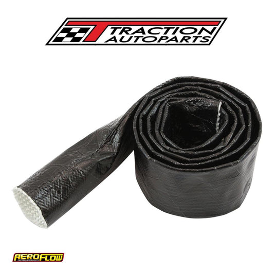 Aluminised Heat Sleeve 5/8"-1"black Finish 3.7 Meter / 12 ft