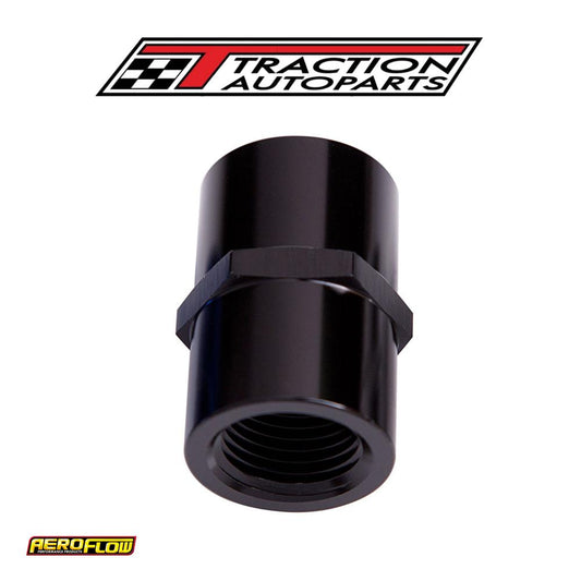 Female Coupler 1/4" Npt Black Female To Female