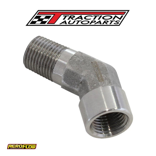 45 Deg Female - Male Elbow 1/8 npt Stainless Steel