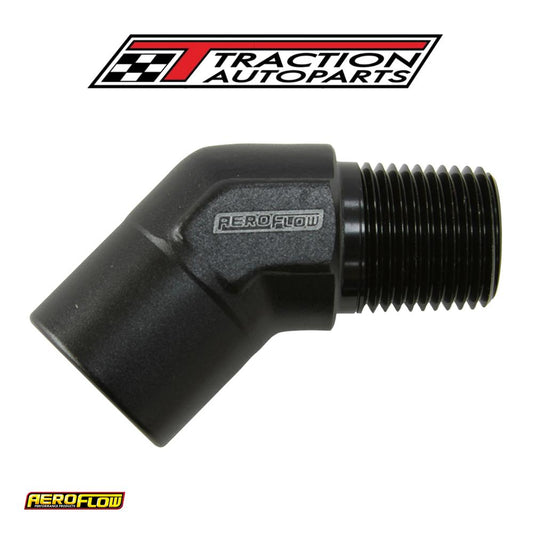 45 Deg Female - Male Elbow 3/8 Npt Black