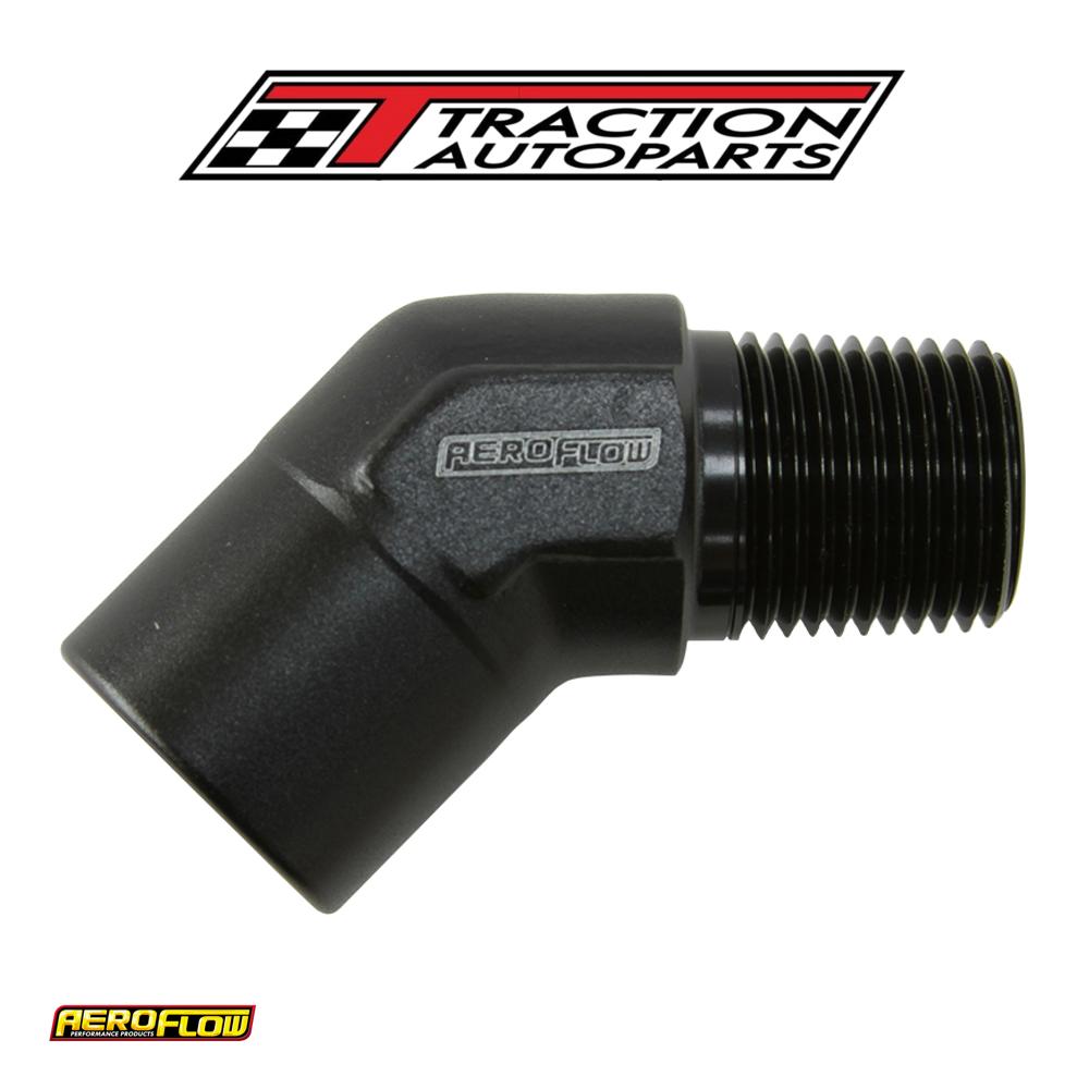 45 Deg Female - Male Elbow 1/2 Npt Black