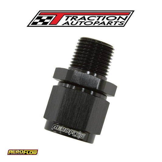 1/8" Npt To -6 an Female Nut Black Straight Swivel Nut