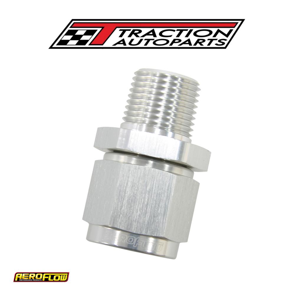 3/8" Npt To -10 an Female Nut Silver Straight Swivel Nut