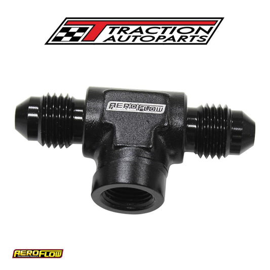 -3 an Male Tee With 1/8 On Sideblack Female 1/8" Npt On Side