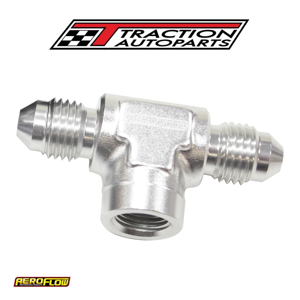 -4 an Male Tee With 1/8 On Sidesilver Female 1/8" Npt On Side