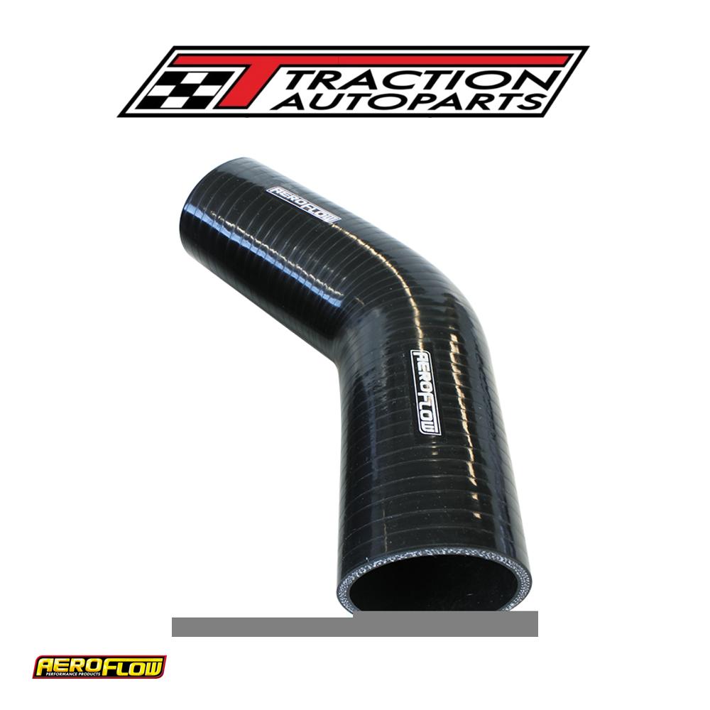 Silicone Hose 45 Deg; Black I.d .63" 16 mm, Wall 4.5 mm, 145 mm Leg Af 9202-063