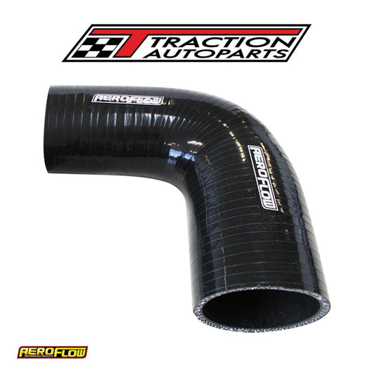 Silicone Hose Reducer 90 Deg; Blac I.d 5.00-4.00" 127-102 mm,5.3 mm, 125 mm Leg 9203-500-400