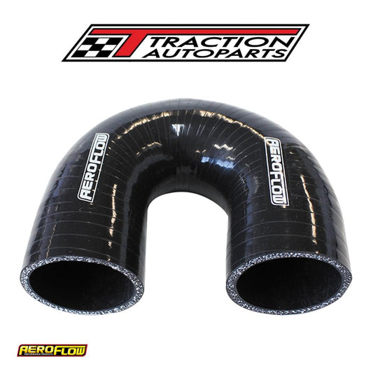 Silicone Hose 180 Deg; Black I.d 1.50" 38 mm, Wall 4.5 mm, 100 mm Leg Af 9206-150