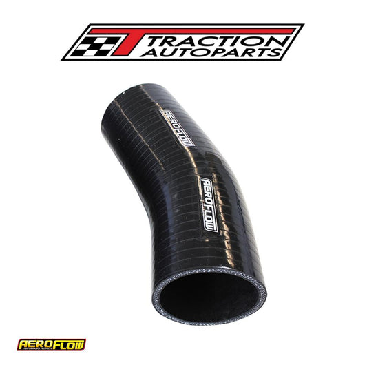 Silicone Hose 23 Deg; Black I.d 2.25" 57 mm, Wall 5.3 mm, 125 mm Leg Af 9207-225