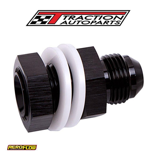 Fuel Cell Fitting -8 an Black Fuel Cell Bulkhead Fitt