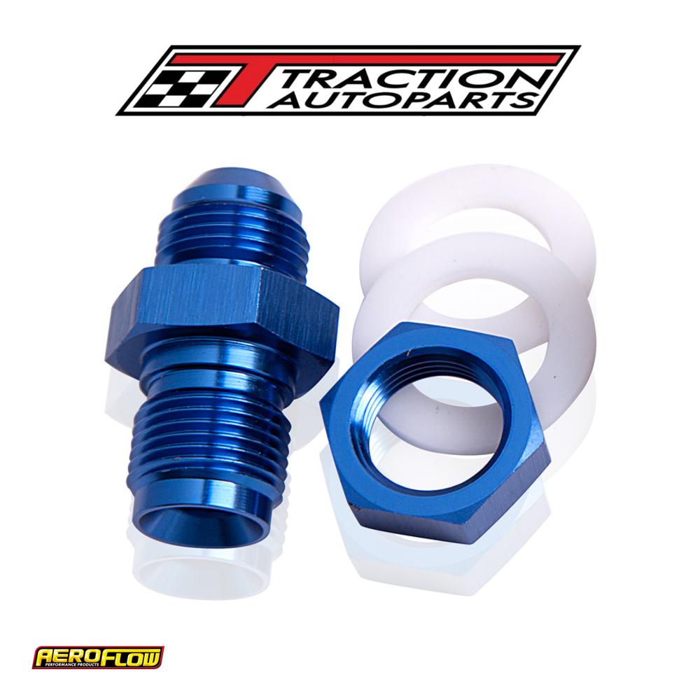 Fuel Cell Fitting -16 an Blue Fuel Cell Bulkhead Fitt