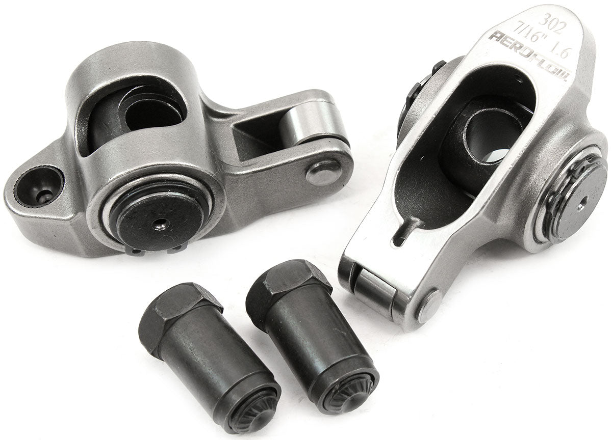 Sbf S/s Rocker Arms 7/16" Stud 1.60 Windsor 302 351 Roller 2 Stainless Aeroflow 95-1222-2