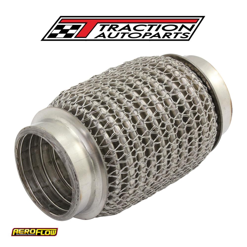 2" I.d Exhaust Mesh Flex Pipe Joint 4" Long 304 S/steel