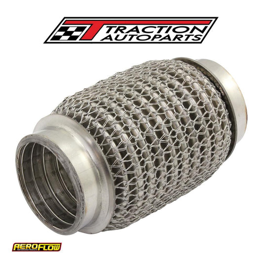 2" I.d Exhaust Mesh Flex Pipe Joint 4" Long 304 S/steel