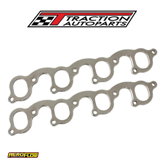 Ford 302-351 c Header Flanges 1-7/8" Oval Port Pair
